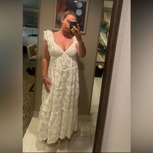 NWT English Factory Ribbon Embroidered Maxi Dress